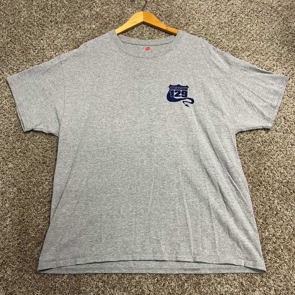 Hanes Mens XL Gray Wheeler's US 129 Performance Deals Gap NC Graphic T-Shirt